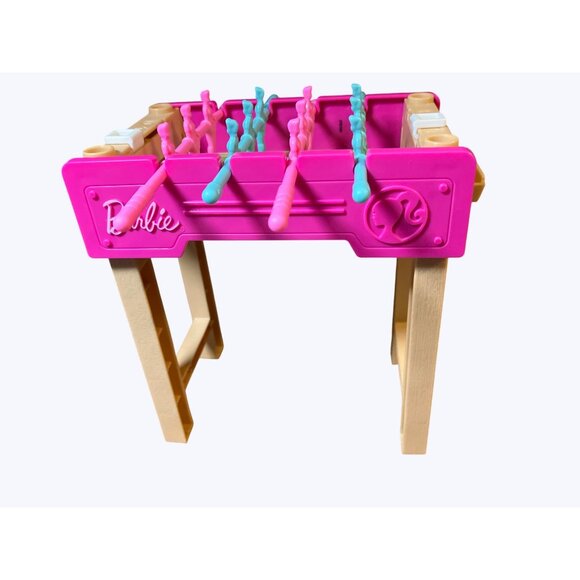 Barbie Miniature Foosball Table Toy with Dog and Water Bottle - Picture 7 of 15